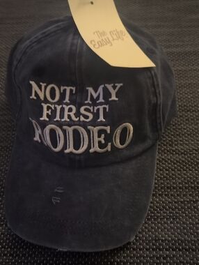 Women's Navy 'Not My First Rodeo' Embroidered Cap